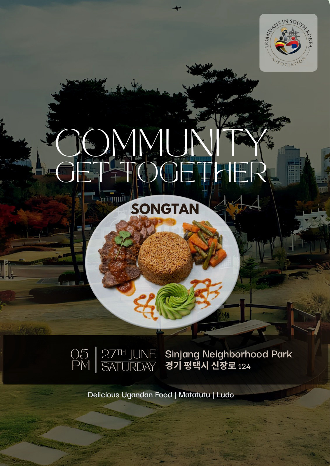 Community Get-Together Songtan flyer — 27 June 2026