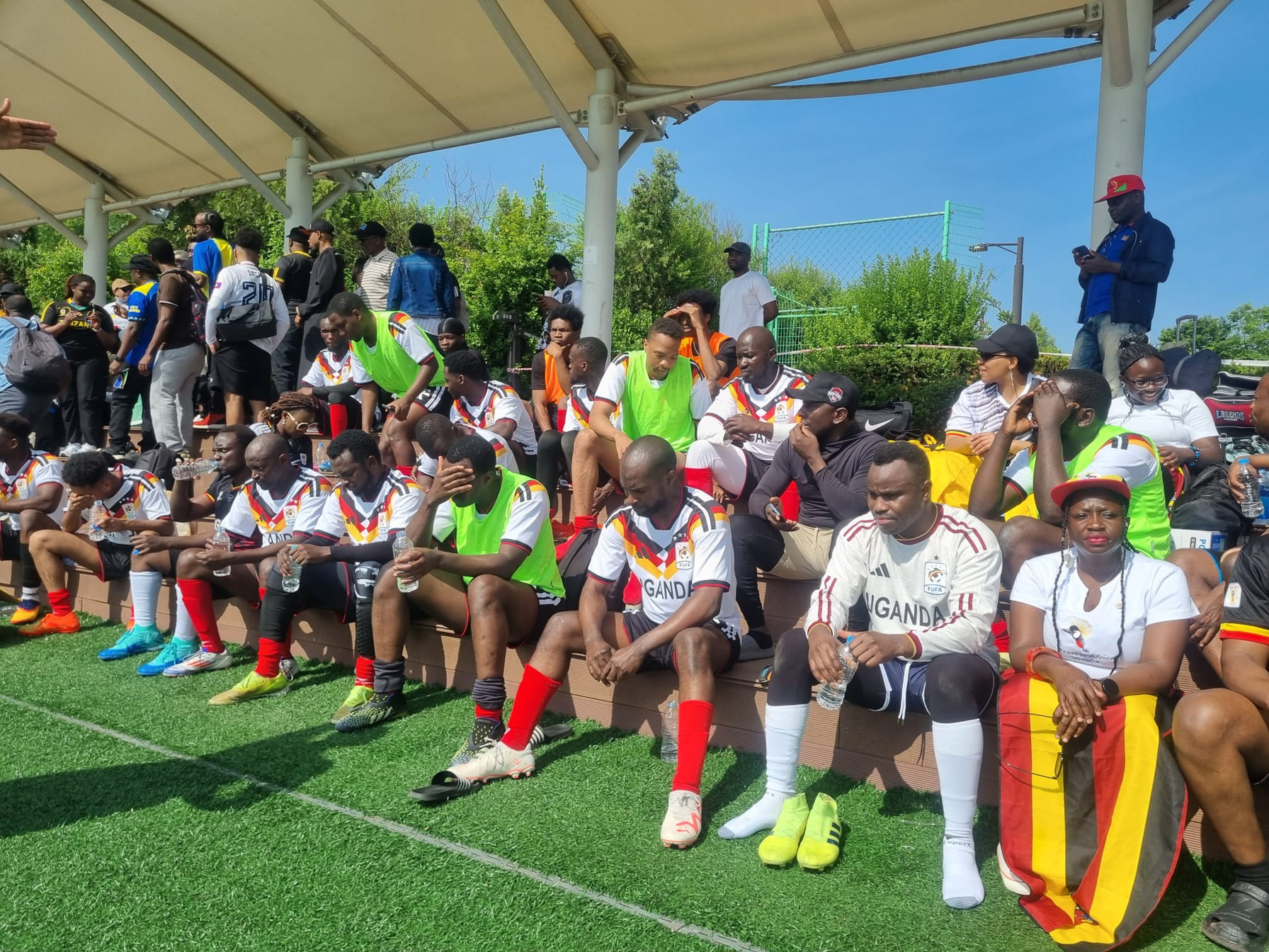 Team Uganda and community supporters at KAFCON 2026 sideline