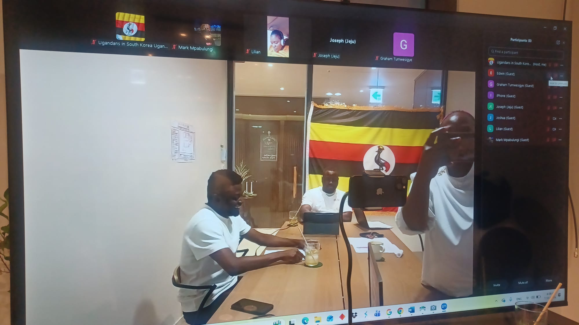 Town Hall Zoom session on 11 July 2026, with officers in the room and members joining remotely